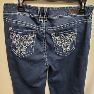 Rhythms in Blues Short Dark Denim Jeans 77T